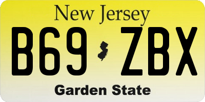 NJ license plate B69ZBX