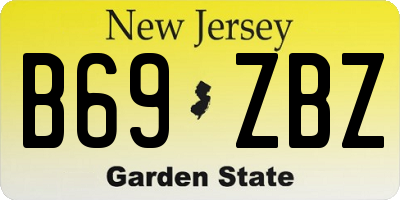 NJ license plate B69ZBZ