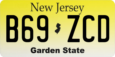NJ license plate B69ZCD