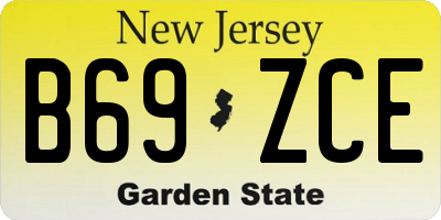 NJ license plate B69ZCE