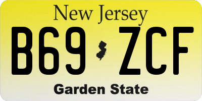 NJ license plate B69ZCF
