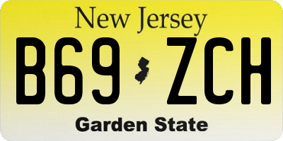 NJ license plate B69ZCH