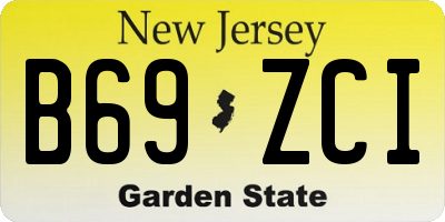 NJ license plate B69ZCI