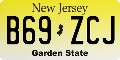 NJ license plate B69ZCJ