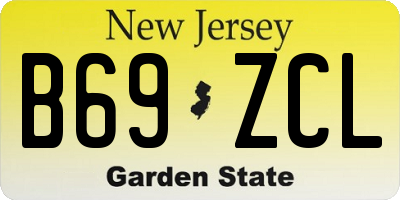 NJ license plate B69ZCL