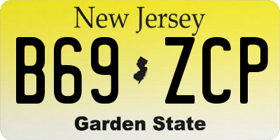 NJ license plate B69ZCP