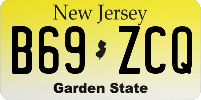 NJ license plate B69ZCQ