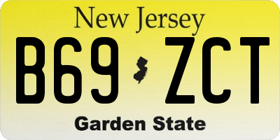 NJ license plate B69ZCT
