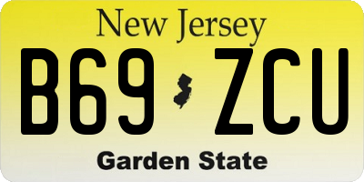 NJ license plate B69ZCU