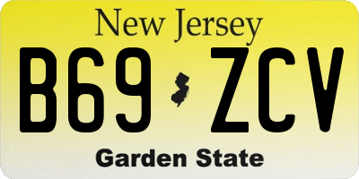 NJ license plate B69ZCV