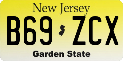 NJ license plate B69ZCX