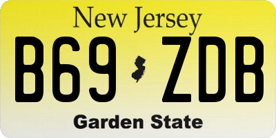 NJ license plate B69ZDB
