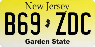 NJ license plate B69ZDC