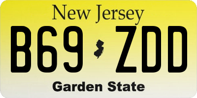 NJ license plate B69ZDD