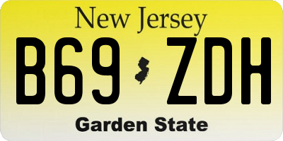 NJ license plate B69ZDH