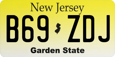 NJ license plate B69ZDJ
