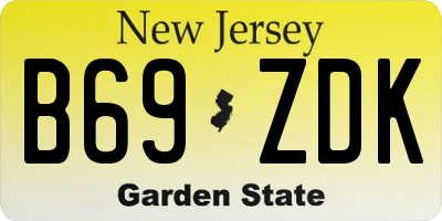 NJ license plate B69ZDK