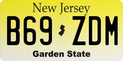 NJ license plate B69ZDM