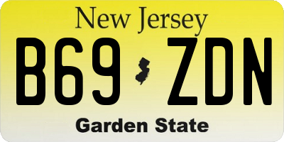 NJ license plate B69ZDN