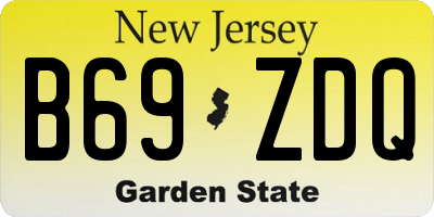 NJ license plate B69ZDQ