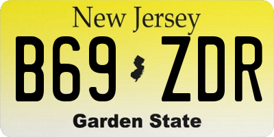 NJ license plate B69ZDR