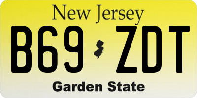 NJ license plate B69ZDT