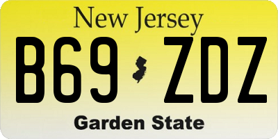 NJ license plate B69ZDZ