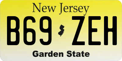 NJ license plate B69ZEH