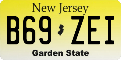 NJ license plate B69ZEI