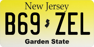 NJ license plate B69ZEL