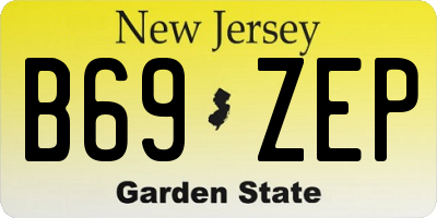 NJ license plate B69ZEP