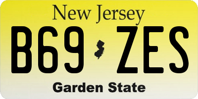 NJ license plate B69ZES