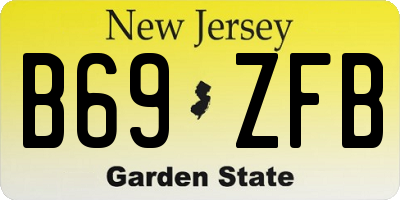NJ license plate B69ZFB