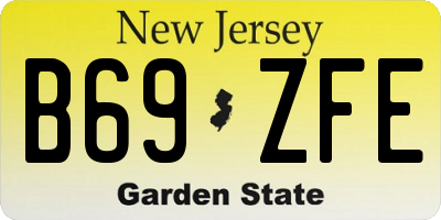 NJ license plate B69ZFE