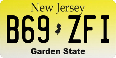 NJ license plate B69ZFI