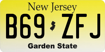 NJ license plate B69ZFJ