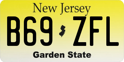 NJ license plate B69ZFL