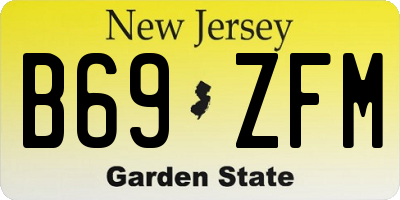 NJ license plate B69ZFM