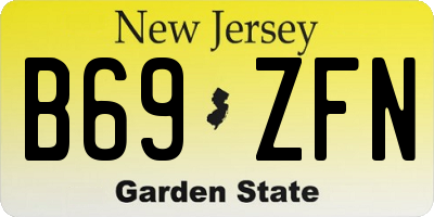 NJ license plate B69ZFN