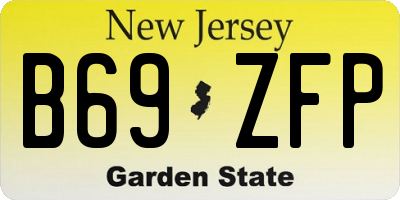 NJ license plate B69ZFP