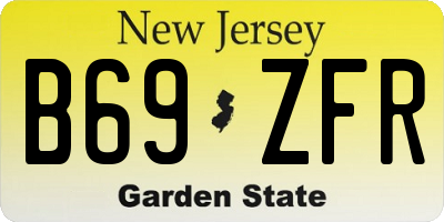 NJ license plate B69ZFR