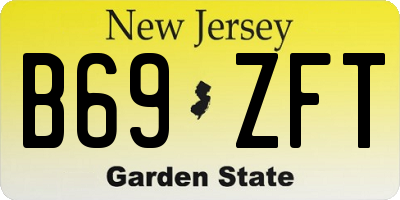 NJ license plate B69ZFT