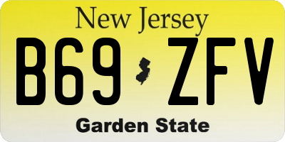 NJ license plate B69ZFV