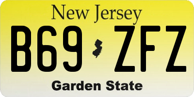 NJ license plate B69ZFZ