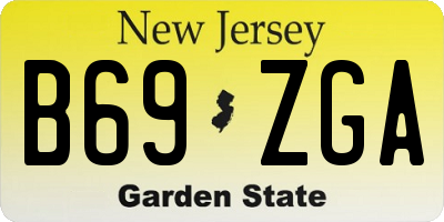 NJ license plate B69ZGA