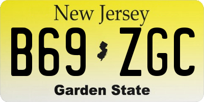 NJ license plate B69ZGC