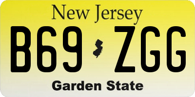NJ license plate B69ZGG
