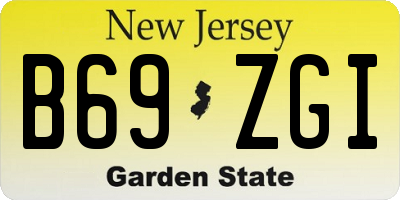 NJ license plate B69ZGI