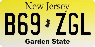 NJ license plate B69ZGL