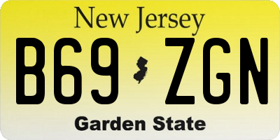 NJ license plate B69ZGN